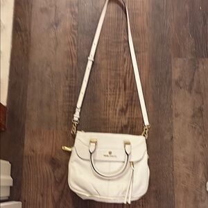 Vince Camuto Cream Crossbody Bag with Gold Accents